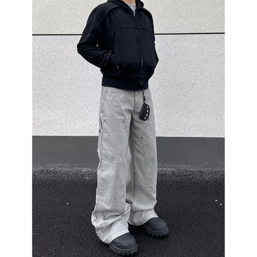Retro Camouflage Denim Pants