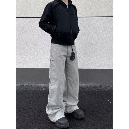 Retro Camouflage Denim Pants