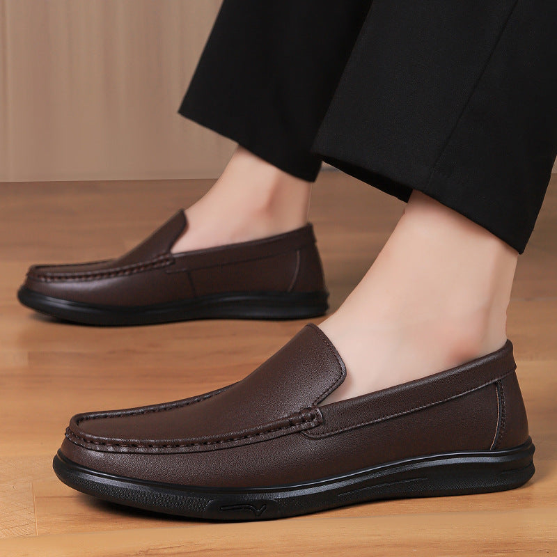 Men's Casual Leather Slip-On Loafers