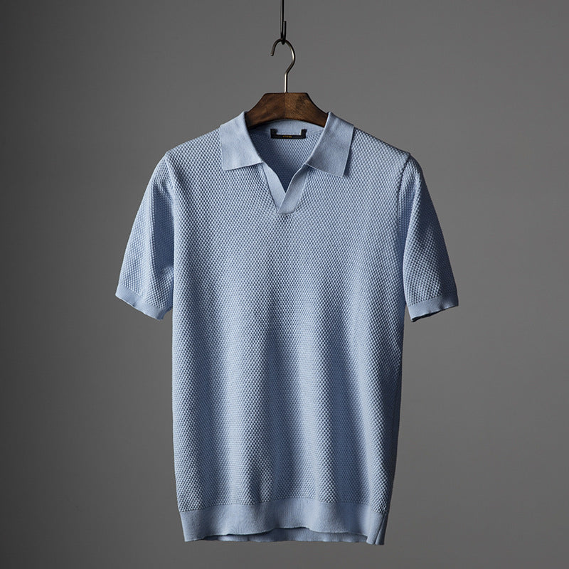 Men's Cotton Knitted Polo Shirt
