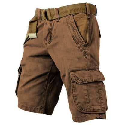 Mens Summer Cargo Shorts Loose Fit