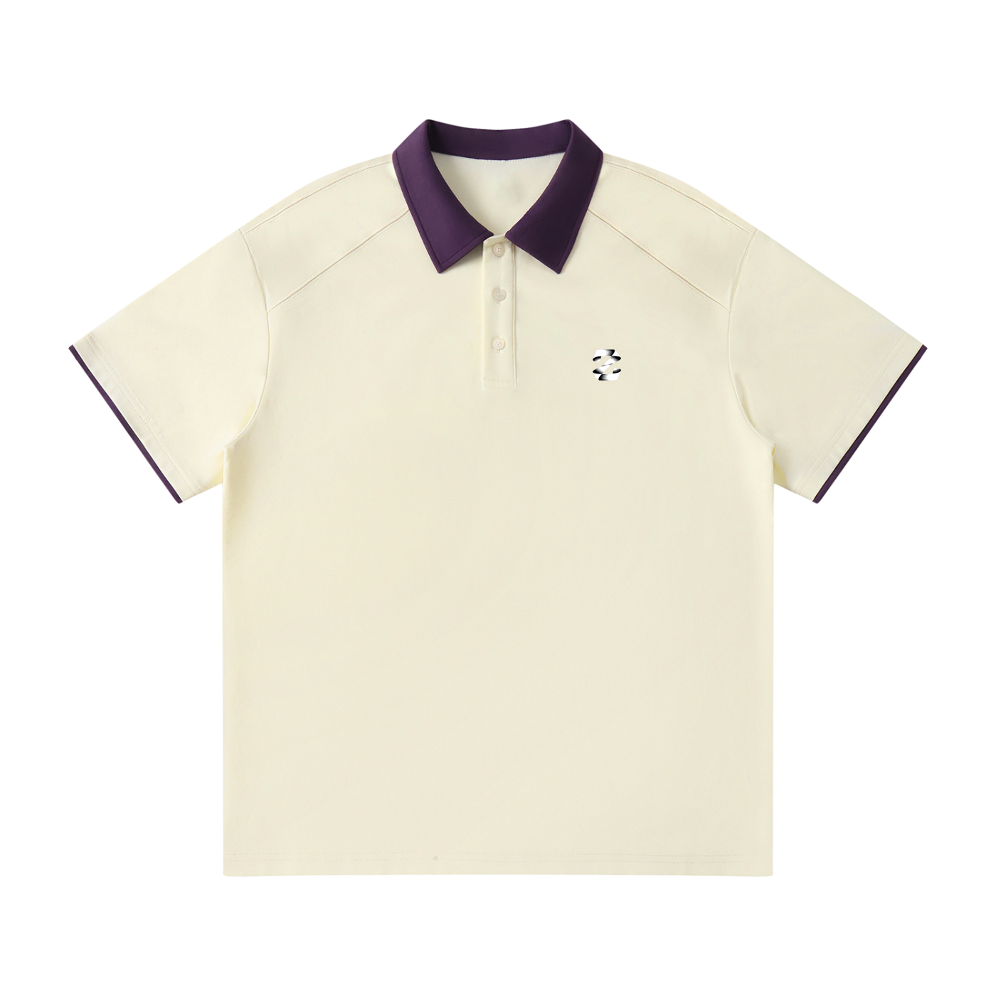 Z Contrast Collar Raglan Polo Shirt