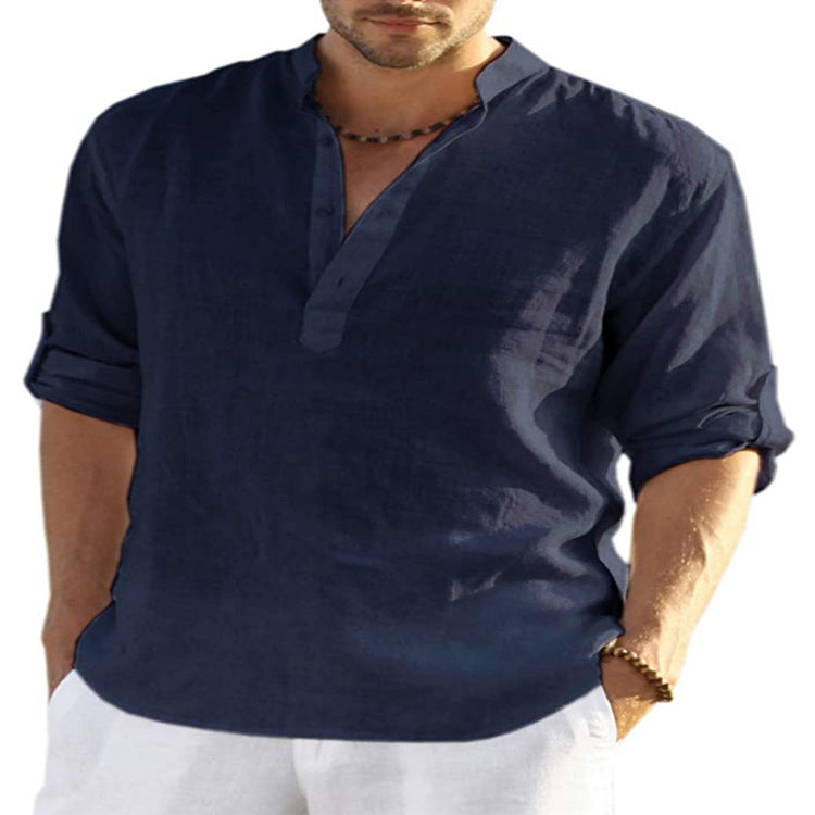 Men's Linen Long-Sleeve T-Shirt