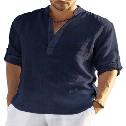 Men's Linen Long-Sleeve T-Shirt