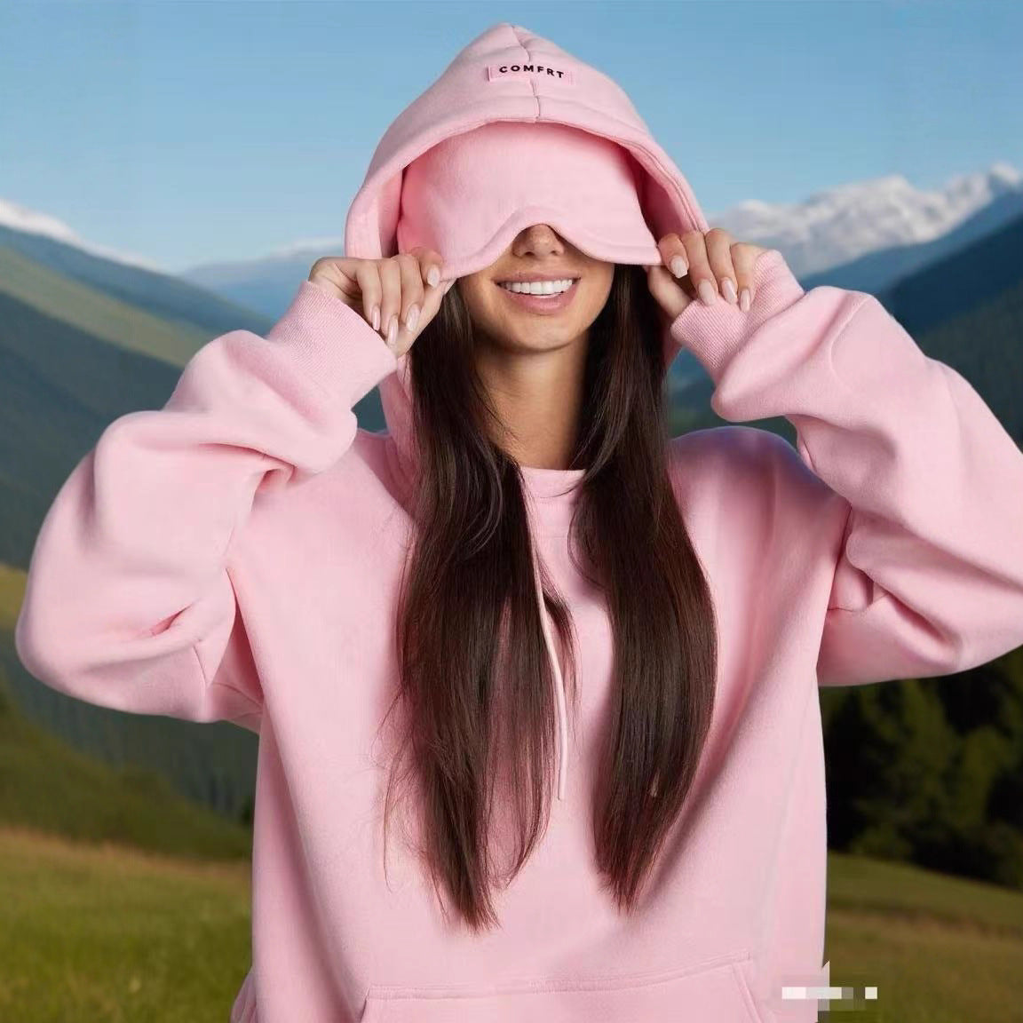 Hooded Sweatshirt with Built-in Eye Mask