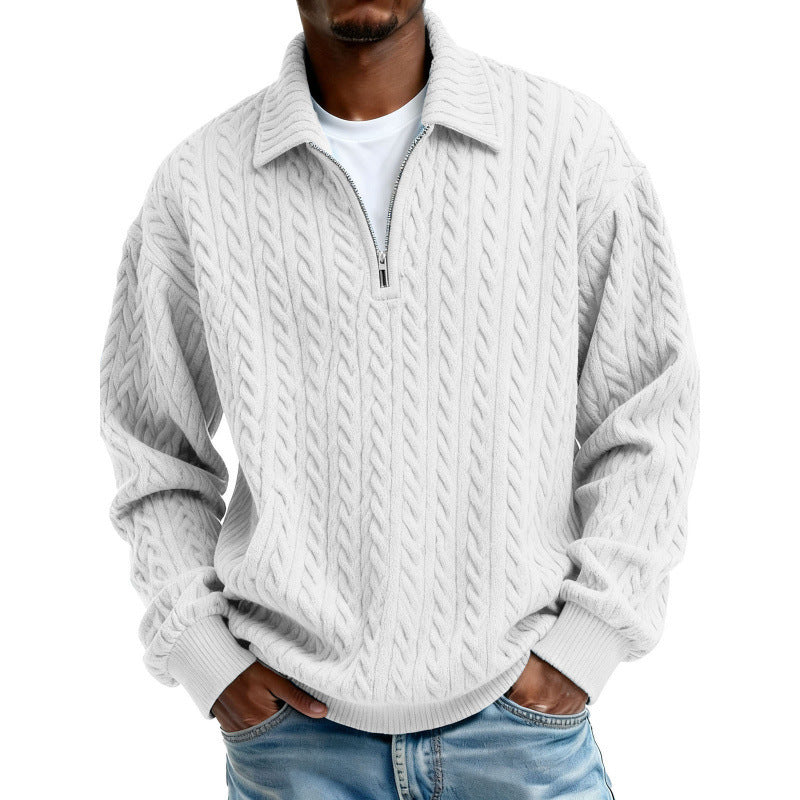 Mens Half Zip Sweatshirt with 3D Digital Print