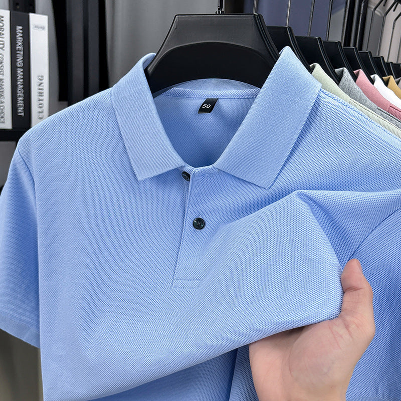 Mens Cotton Polo Shirt Short Sleeve Casual Top