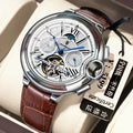 Automatic Mechanical Tourbillon Watch with Moon Phase