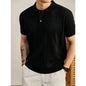 Mens Breathable Knit Polo Shirt