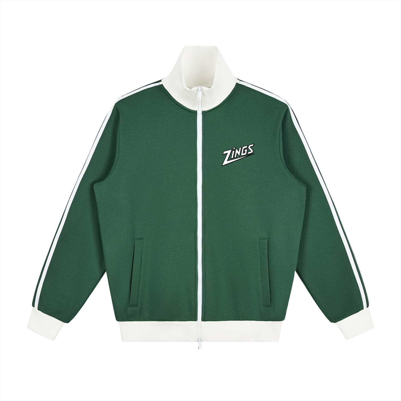 Contrast Side Stripe Fleece Track Jacket