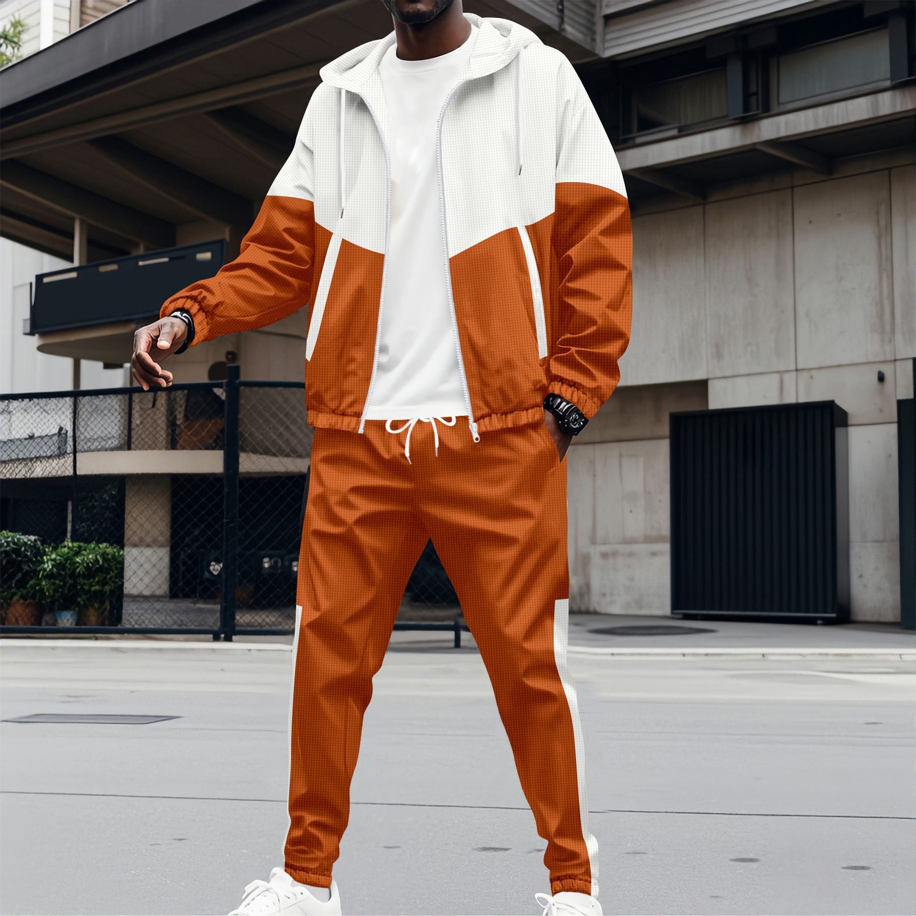 Color-Blocked Sportswear Set