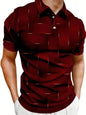 Printed buttoned short-sleeved shirt