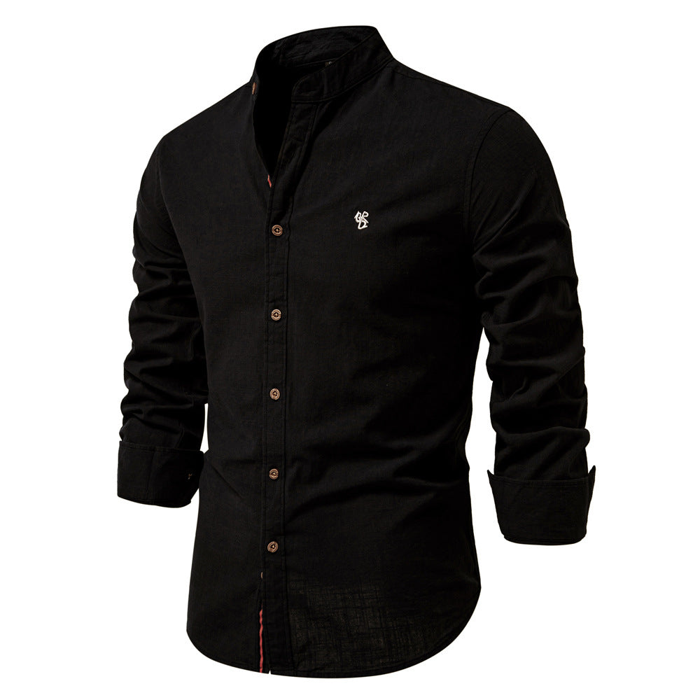 Mens Cotton Long Sleeve Casual Shirt