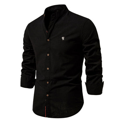 Mens Cotton Long Sleeve Casual Shirt