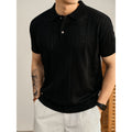 Mens Breathable Knitted Polo Shirt