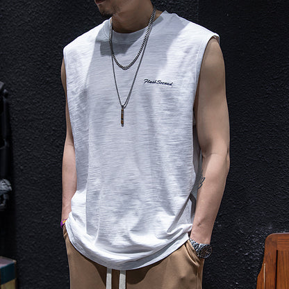 Bamboo Cotton Sleeveless Vest Men Summer Loose Fit