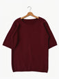 Crew-neck knit sweater