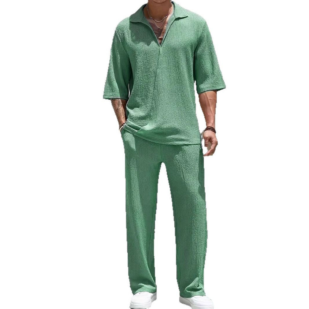 Men's Casual Shirt and Pants Set