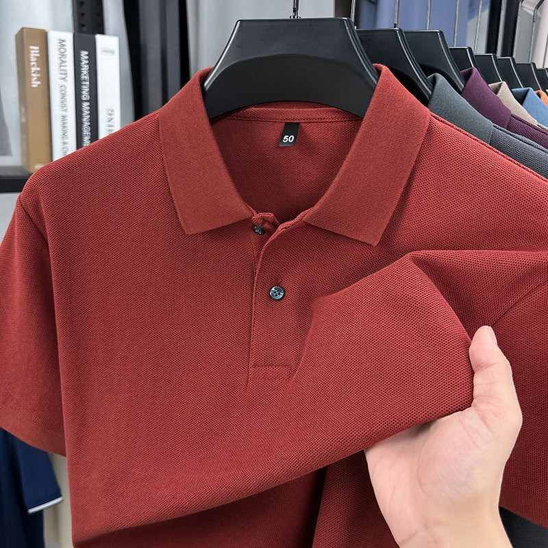 Mens Cotton Polo Shirt Short Sleeve Casual Top