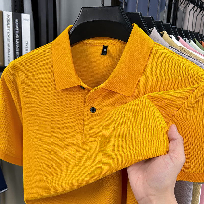Mens Cotton Polo Shirt Short Sleeve Casual Top