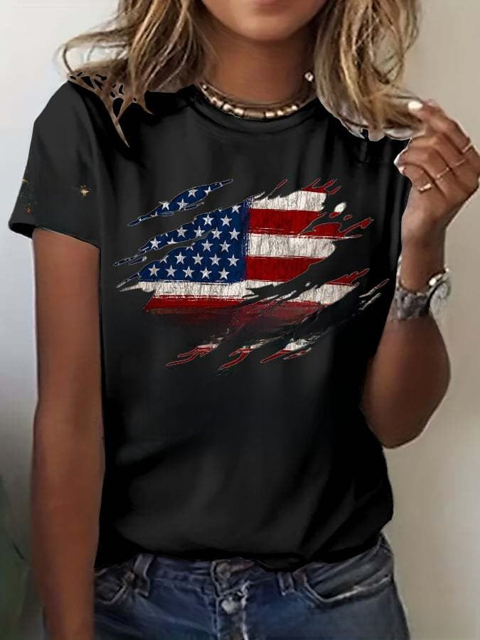 Womens 3D Print Casual T-Shirt