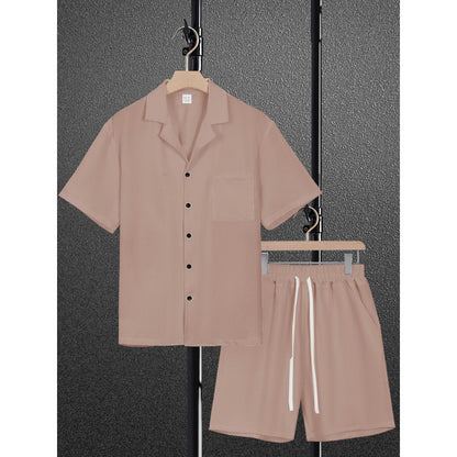 Men's Short Sleeve Shirt and Shorts Set