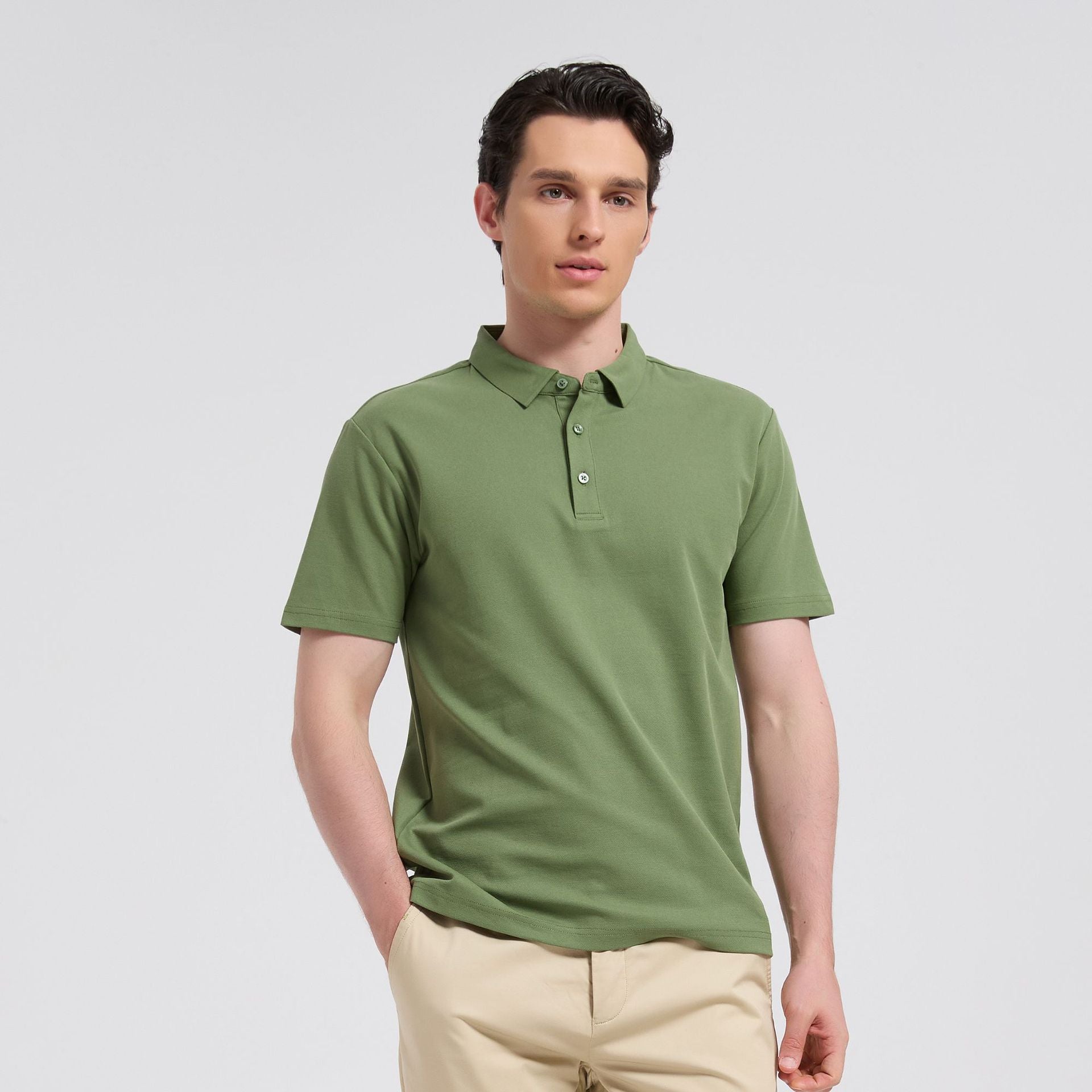 Summer Antibacterial Cotton Polo Shirt