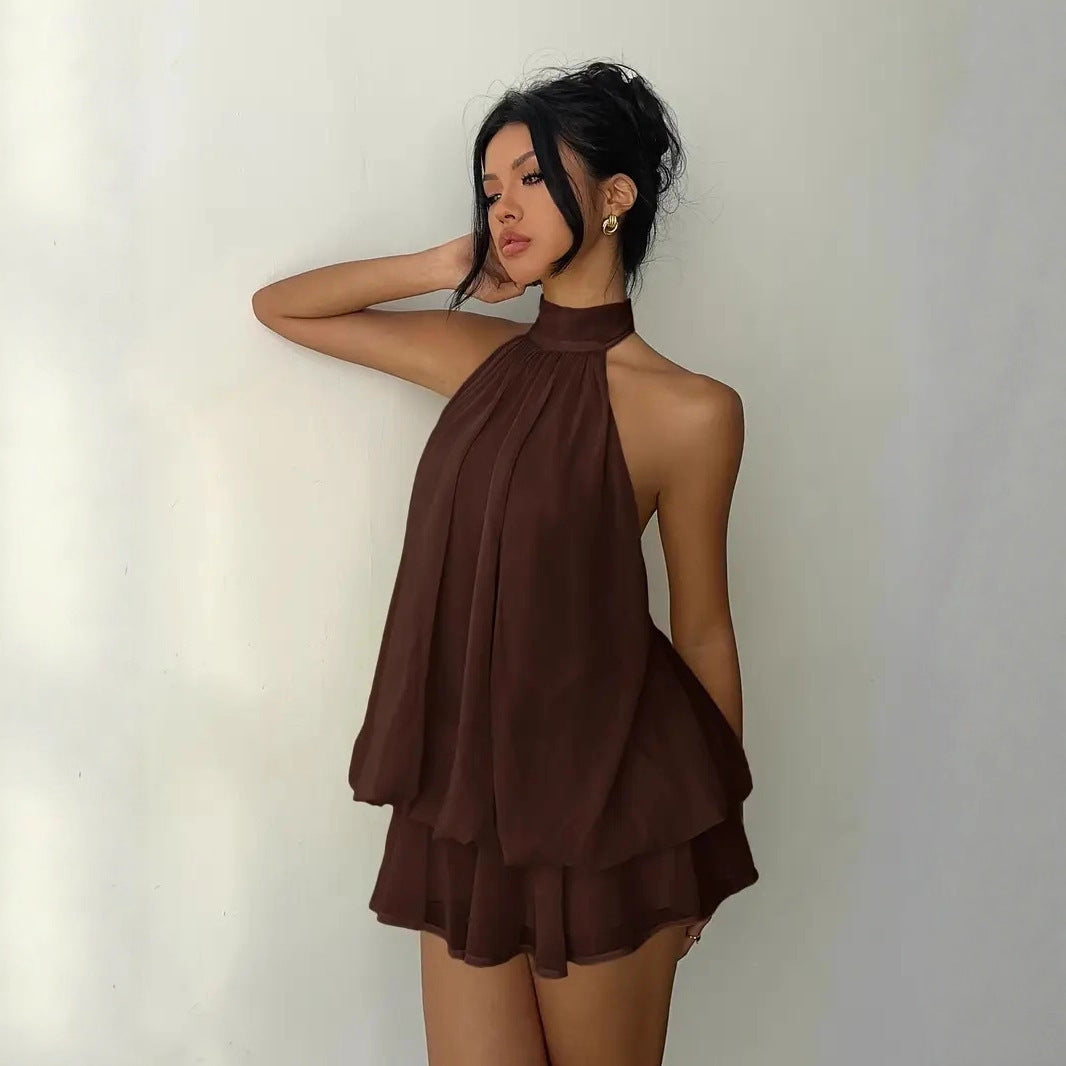 Halter Neck Backless Summer Dress