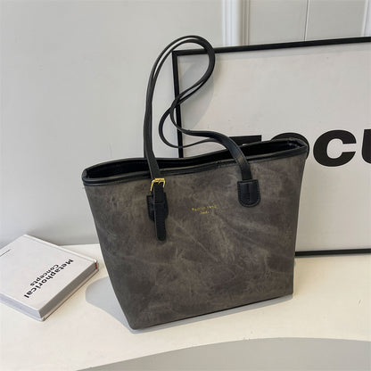Women Pu Leather Tote Bag Large Capacity Shoulder Bag Handbag