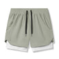 Men's Quick-Dry Fitness Shorts Double-Layer Athletic Design