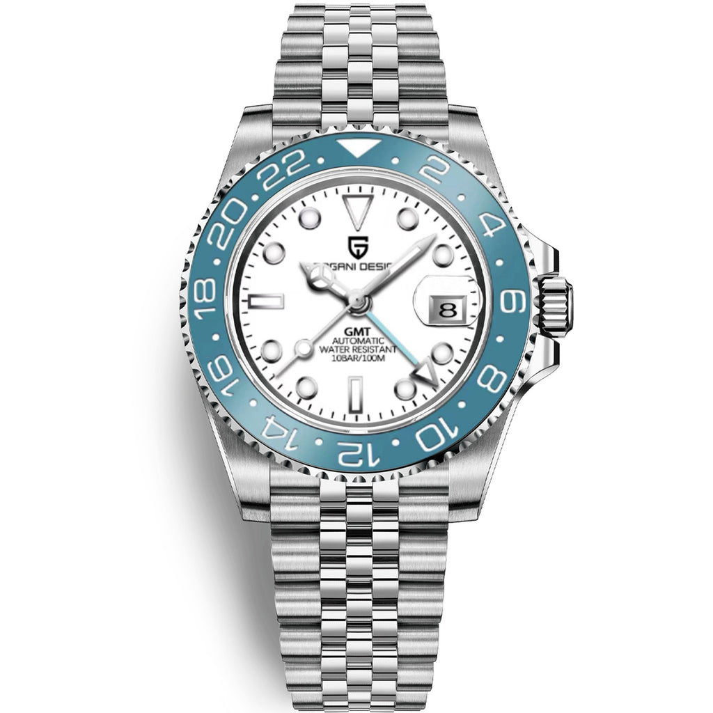 PAGANI DESIGN Mens GMT Mechanical Watch Luminous Calendar