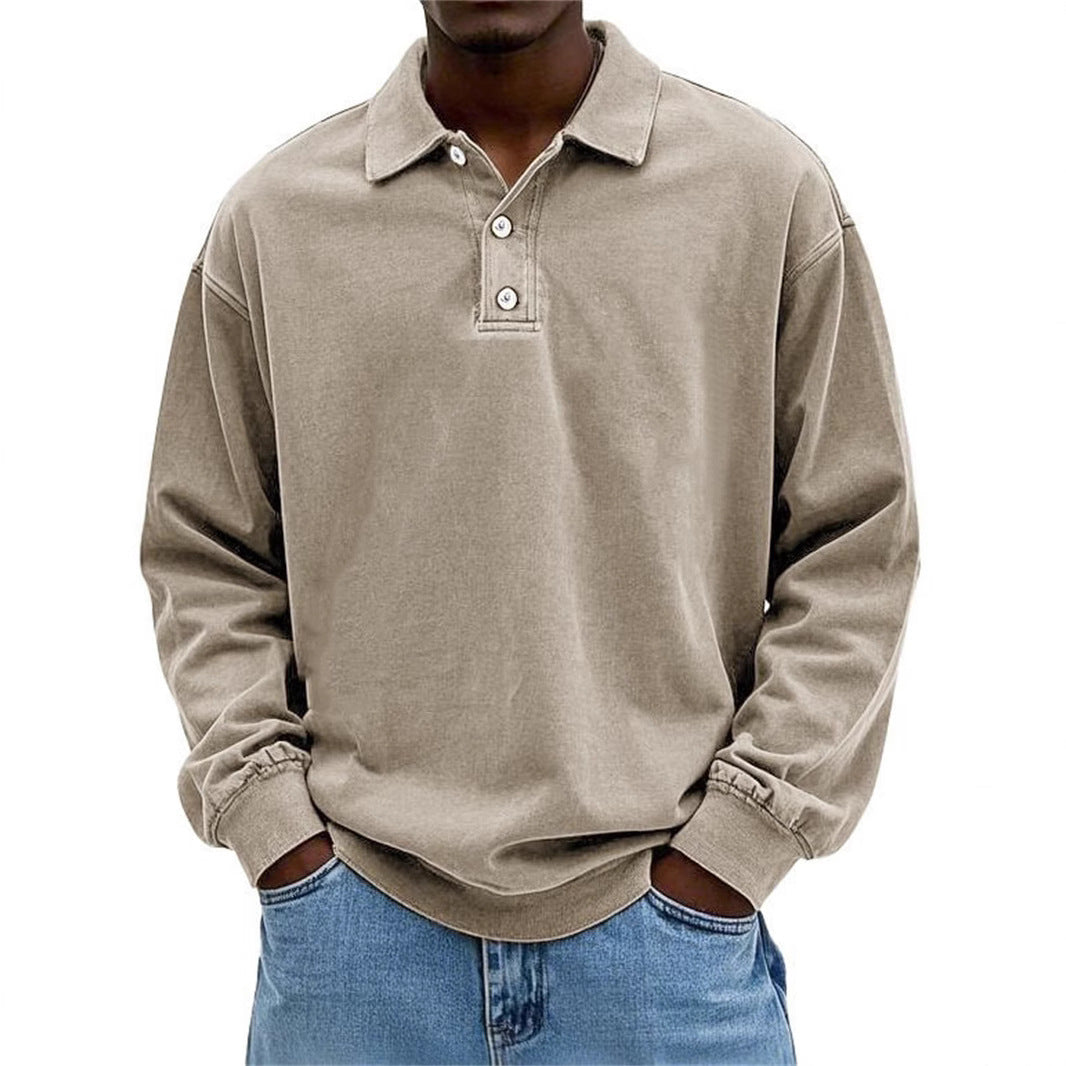 T-shirt with hood and distressed wash finish