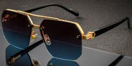 Half Frame Square Sunglasses for Men