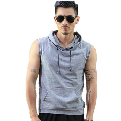 Sleeveless Hooded Vest Men Loose Fit Summer Wear