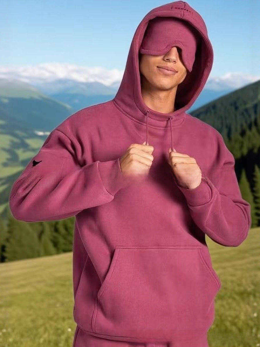 Hooded Sweatshirt with Built-in Eye Mask