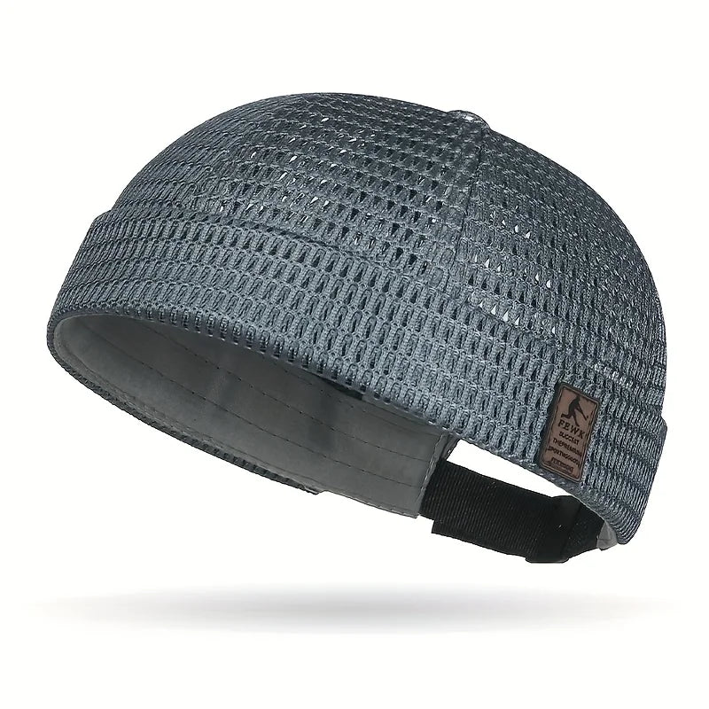 Mesh breathable brimless melon skin hat