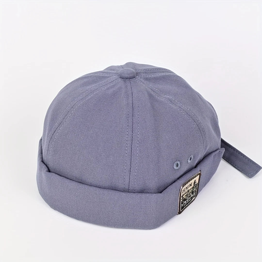 Retro Docker Brimless Rolled Cuff Skull Cap