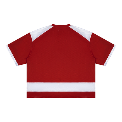 Unisex Raglan Sleeve Mesh Boxy T-Shirt