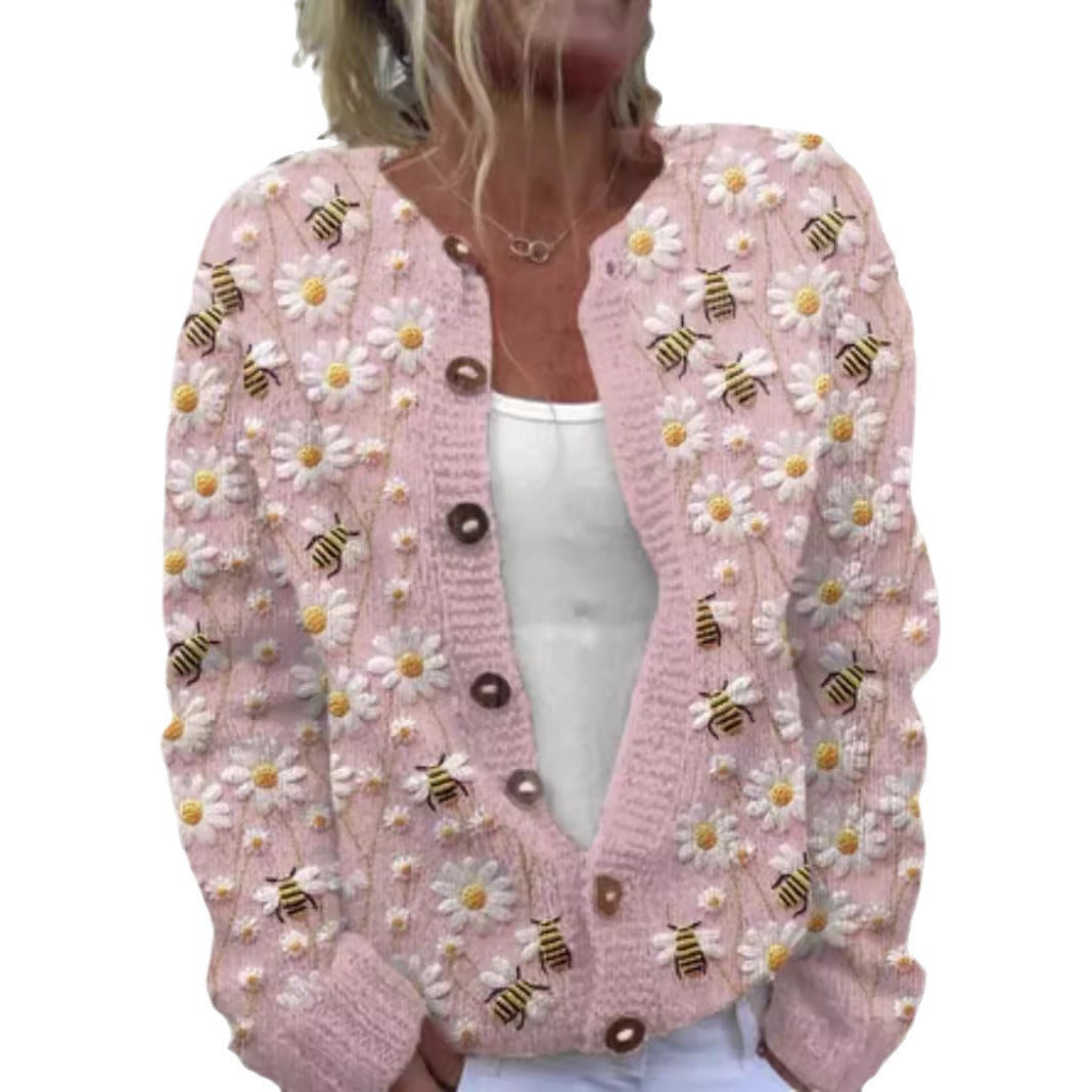3D Digital Print Cardigan Sweatshirt Jacket