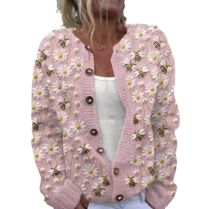 3D Digital Print Cardigan Sweatshirt Jacket