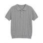 Classic Striped Knit Polo Shirt
