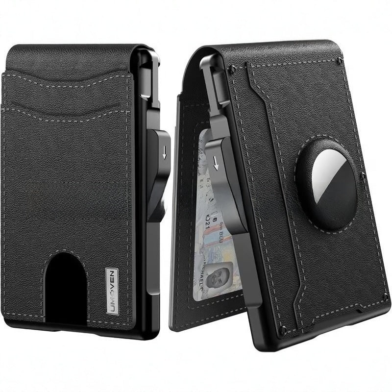Mens Carbon Fiber Wallet with Airtag Slot