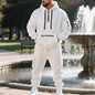 Plus-size fleece-lined loose-fitting casual sportswear set
