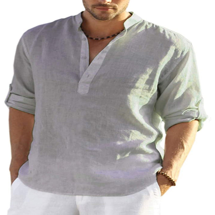 Men's Linen Long-Sleeve T-Shirt