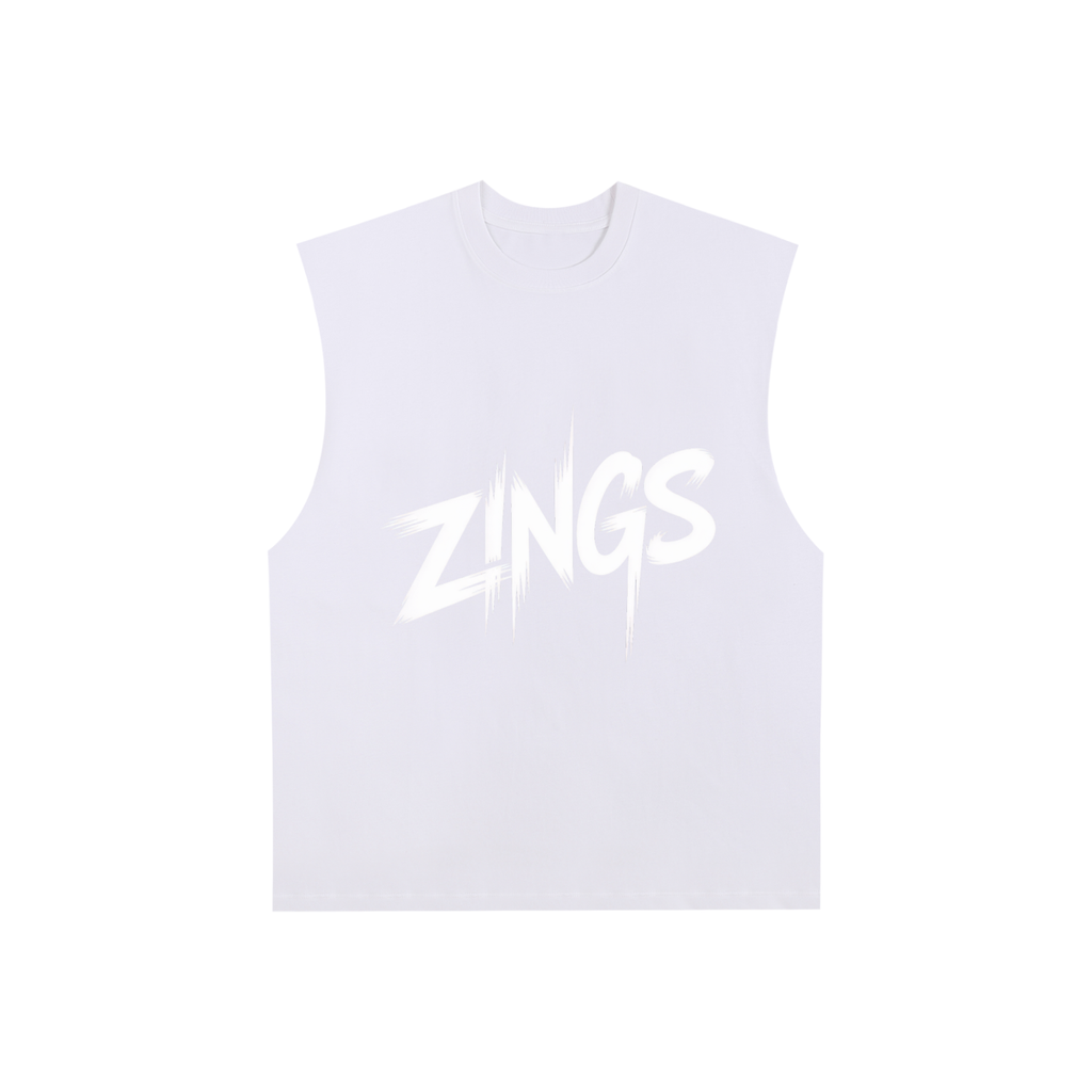 Raw Edge Cotton Tank Top