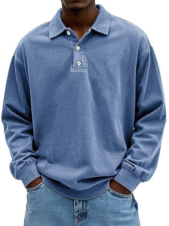 T-shirt with hood and distressed wash finish