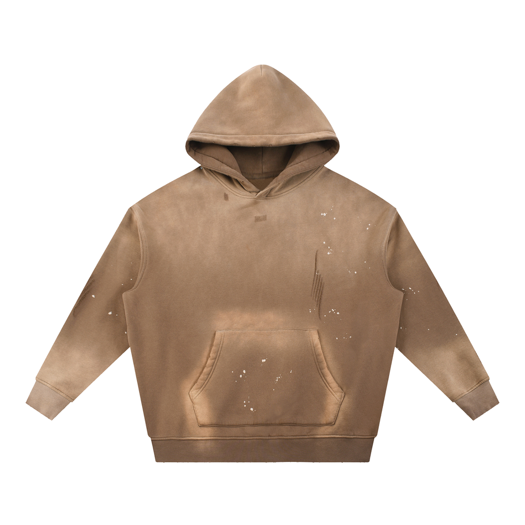 Zings Vintage Washed Frayed Fleece Hoodie