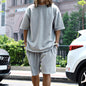 Men's Casual Short Sleeve T-Shirt and Shorts Set