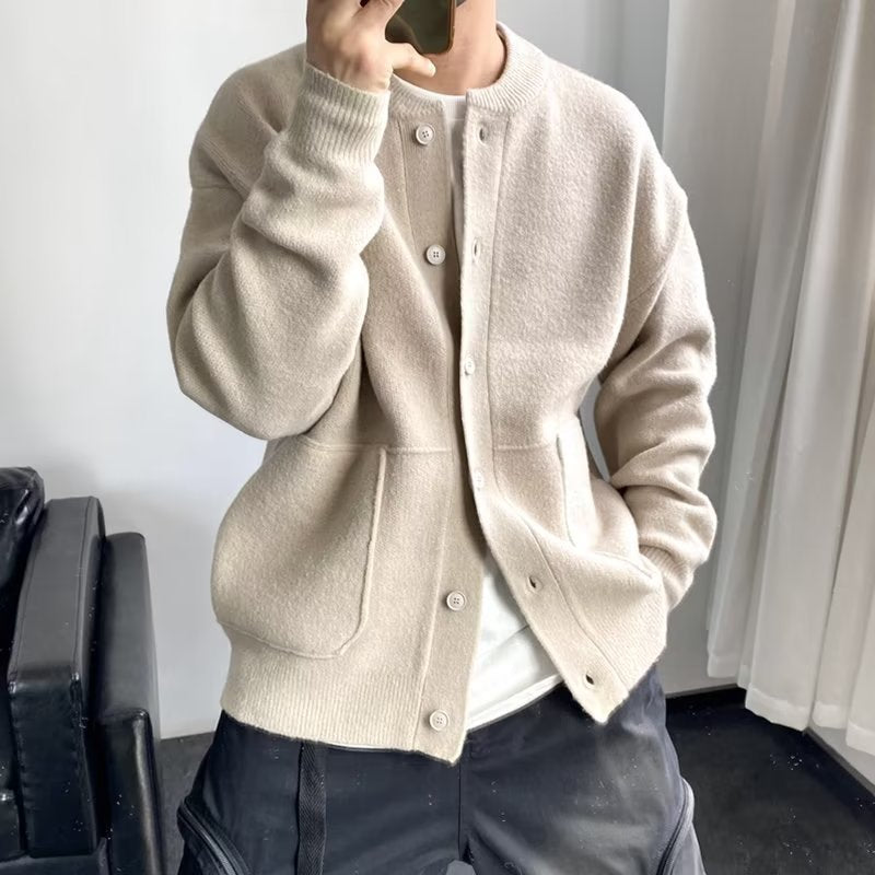 Mens Knitted Crewneck Sweater