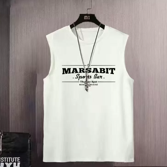 Mens Womens Cotton Sleeveless Undershirt Loose Fit Sports Vest